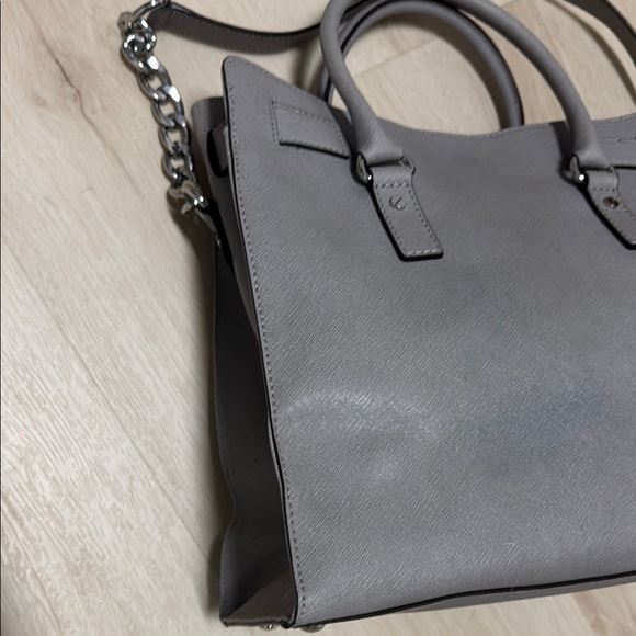 Michael Kors Grey Hamilton Saffiano Large Leather Tote Bag - Picture 12 of 15